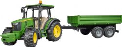 BRUDER - TRACTEUR AVEC REMORQUE 5115M - JOHN DEERE